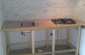 Cocina en madera maciza, hecha a medida